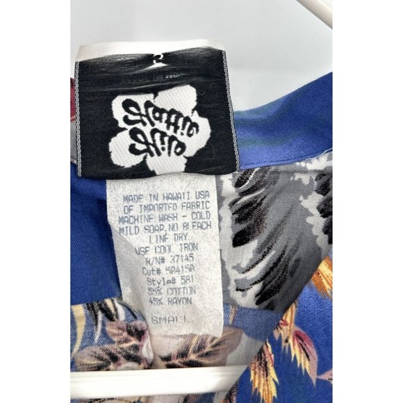 Vintage Hilo Hattie Hawaiian Shirt Mens S Tropical Floral Made In Hawaii - Picture 3 of 5